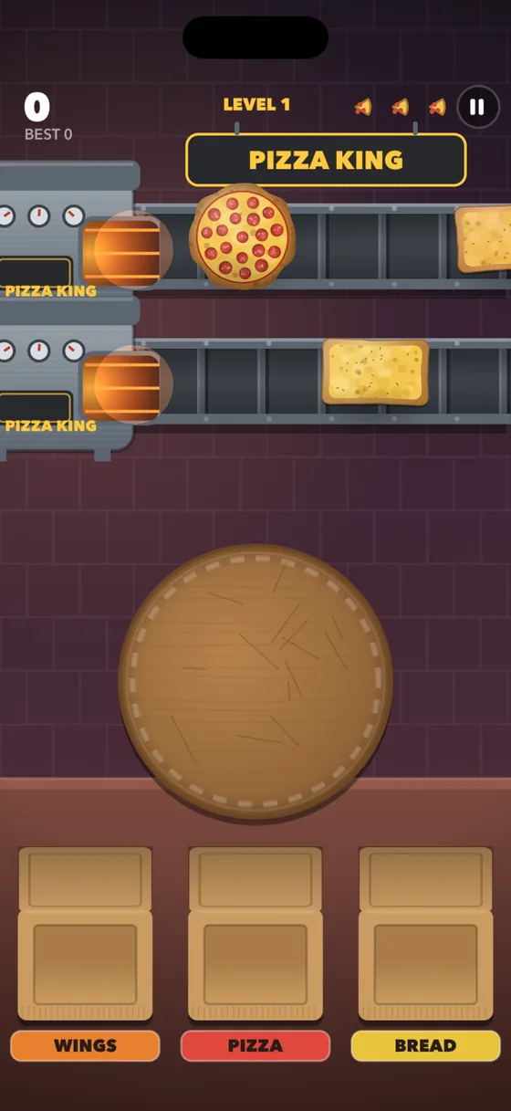 The advanced shift, with two conveyor belts and three boxes